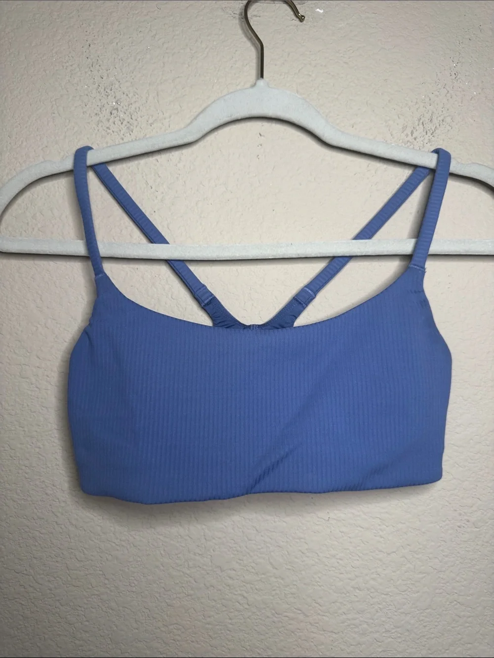 Lululemon Like a Cloud Ribbed Sports Bra Size 4 Periwinkle Blue